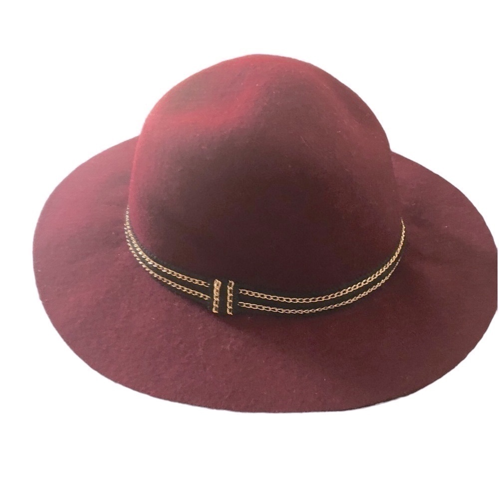 Urban Do Everything In Love Felted Wool Bucket Hat Chain Detail Boho One Size - Picture 1 of 4